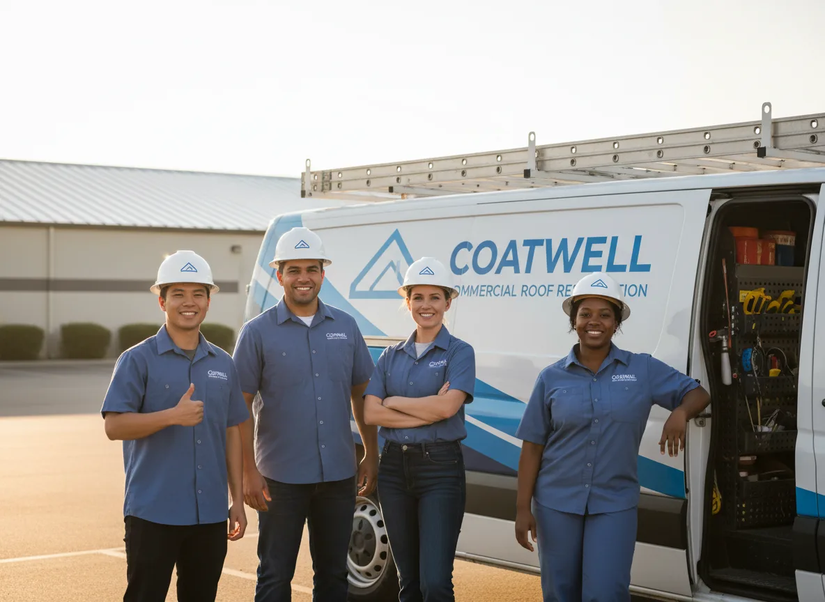 Commercial roof coating company in Foss, OK
