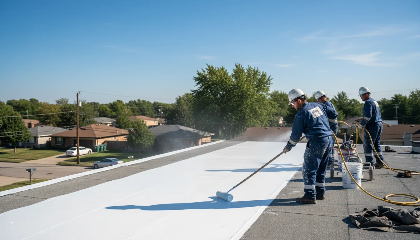 Commercial roof coating in Foss, OK near me